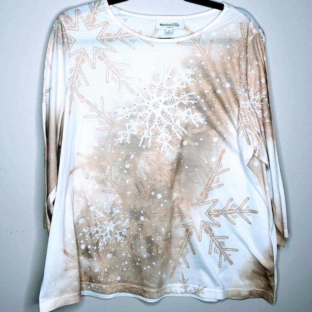 💍 Holiday Embellished Snowflake Plus Size 1X